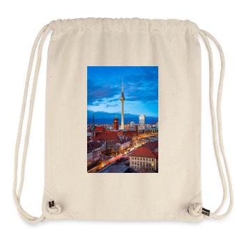Berlin Skyline Abendlicht - Stanley/Stella recycelter Gym Bag - Naturweiß - Vorne