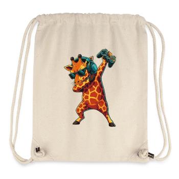 Gamer-Giraffe spielt Videospielkunst - Stanley/Stella recycelter Gym Bag - Naturweiß - Vorne