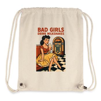 50s Pin-Up: Bad Girls Drink Milkshakes Rockabilly - Stanley/Stella Recycled Gym Bag - natural - Front
