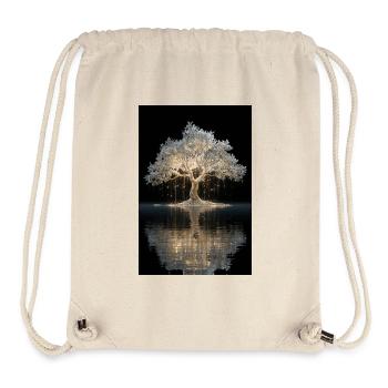 Leuchtender goldener Baum am Wasser - Stanley/Stella recycelter Gym Bag - Naturweiß - Vorne