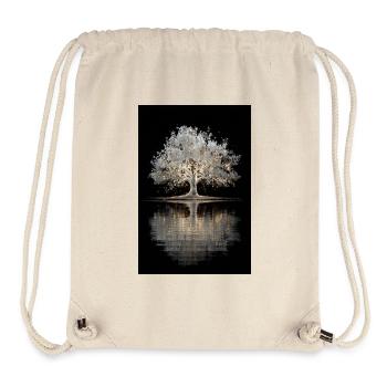 Lumière lumineuse d’arbre argenté - Sac à cordon recyclé Stanley/Stella - blanc naturel - Devant