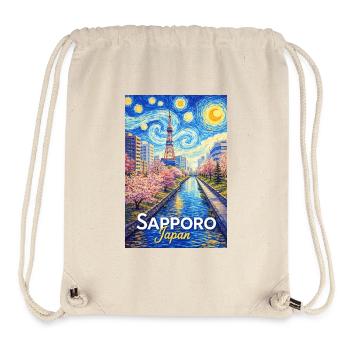 Sapporo, Japan - Stanley/Stella Recycled Gym Bag - natural - Front