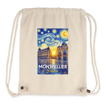 Montpellier, Frankreich - Stanley/Stella recycelter Gym Bag - Naturweiß - Vorne