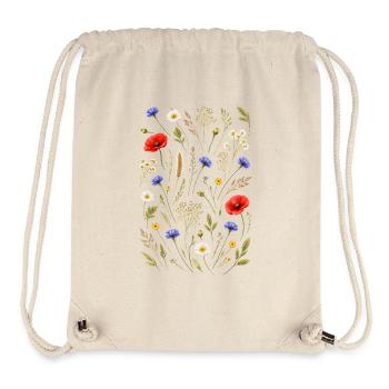 Bunte Wildblumen Illustration Natur Floral Design - Stanley/Stella recycelter Gym Bag - Naturweiß - Vorne