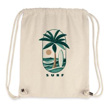 Surf Palme und Strand - Stanley/Stella recycelter Gym Bag - Naturweiß - Vorne
