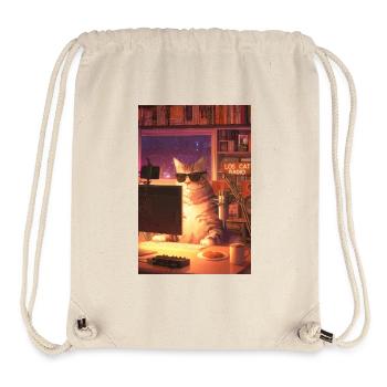 Cat Stream Neon Studio - Stanley/Stella recycelter Gym Bag - Naturweiß - Vorne