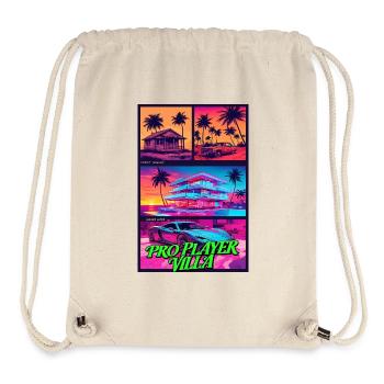 PROFISPIELER VILLA - Neon Synthwave Gaming Art - Stanley/Stella recycelter Gym Bag - Naturweiß - Vorne