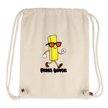 Amoureux des frites - Sac à cordon recyclé Stanley/Stella - blanc naturel - Devant