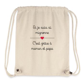 mignonne - Sac à cordon recyclé Stanley/Stella - blanc naturel - Devant