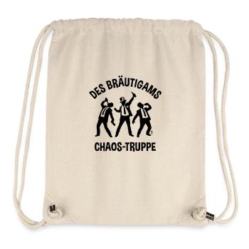 Des Bräutigams Chaos-Truppe (JGA Bier Team Saufen) - Stanley/Stella recycelter Gym Bag - Naturweiß - Vorne
