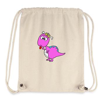 Dino Mädchen - Stanley/Stella recycelter Gym Bag - Naturweiß - Vorne