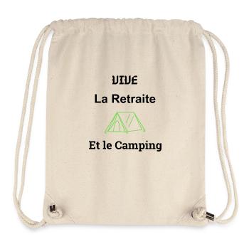 Lang lebe der Ruhestand und Camping - Stanley/Stella recycelter Gym Bag - Naturweiß - Vorne