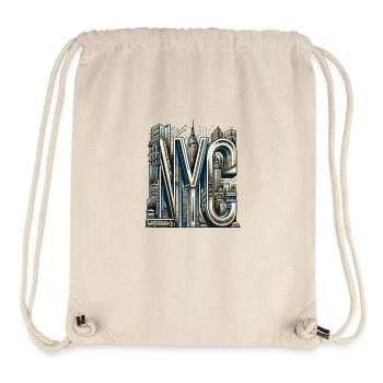 New York City, NYC, United States of America - Stanley/Stella Recycled Gym Bag - natural - Front
