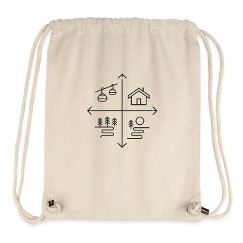 Sports d’hiver - Sac à cordon recyclé Stanley/Stella - blanc naturel - Devant