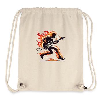 Brennender Gitarrist - Stanley/Stella recycelter Gym Bag - Naturweiß - Vorne