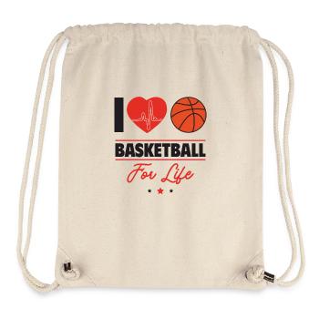 I love basketball for life - Stanley/Stella Recycled Gym Bag - natural - Front