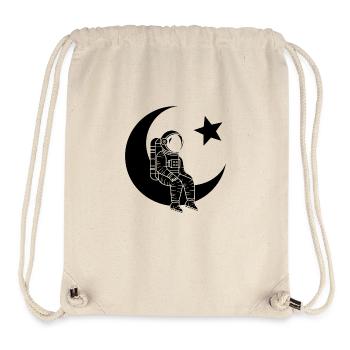 Homme de la Lune - Design d’astronaute turc - Sac à cordon recyclé Stanley/Stella - blanc naturel - Devant