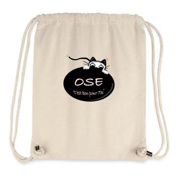Bulle Happy Le Chat OSE - Stanley/Stella Recycled Gym Bag - natural - Front