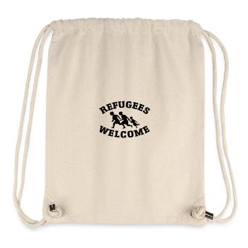 Refugees Welcome! - Stanley/Stella Recycled Gym Bag - natural - Front