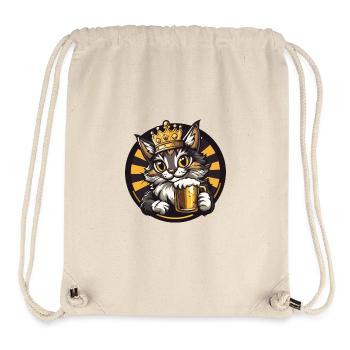 Cat Beer Comic - Stanley/Stella Recycled Gym Bag - natural - Front