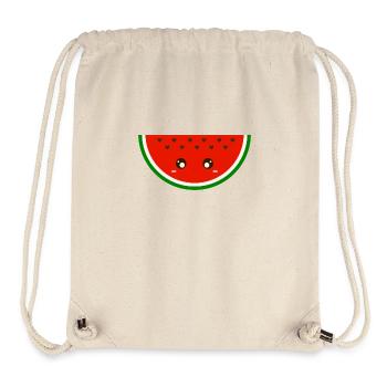 kawaii watermelon - Stanley/Stella Recycled Gym Bag - natural - Front