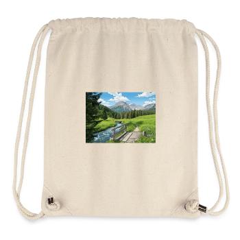 Alpine Flussweg Panorama - Stanley/Stella recycelter Gym Bag - Naturweiß - Vorne