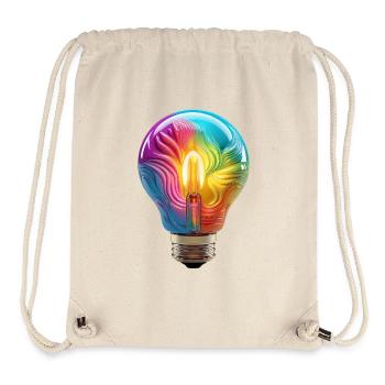 Farbenfrohe Glühbirne als Symbol für Kreativität - Stanley/Stella recycelter Gym Bag - Naturweiß - Vorne