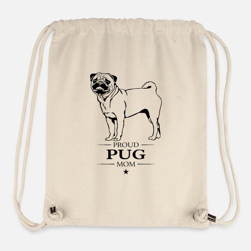 Pug Mom Dog Pug Pug Wilsigns - Stanley/Stella Recycled Gym Bag - natural