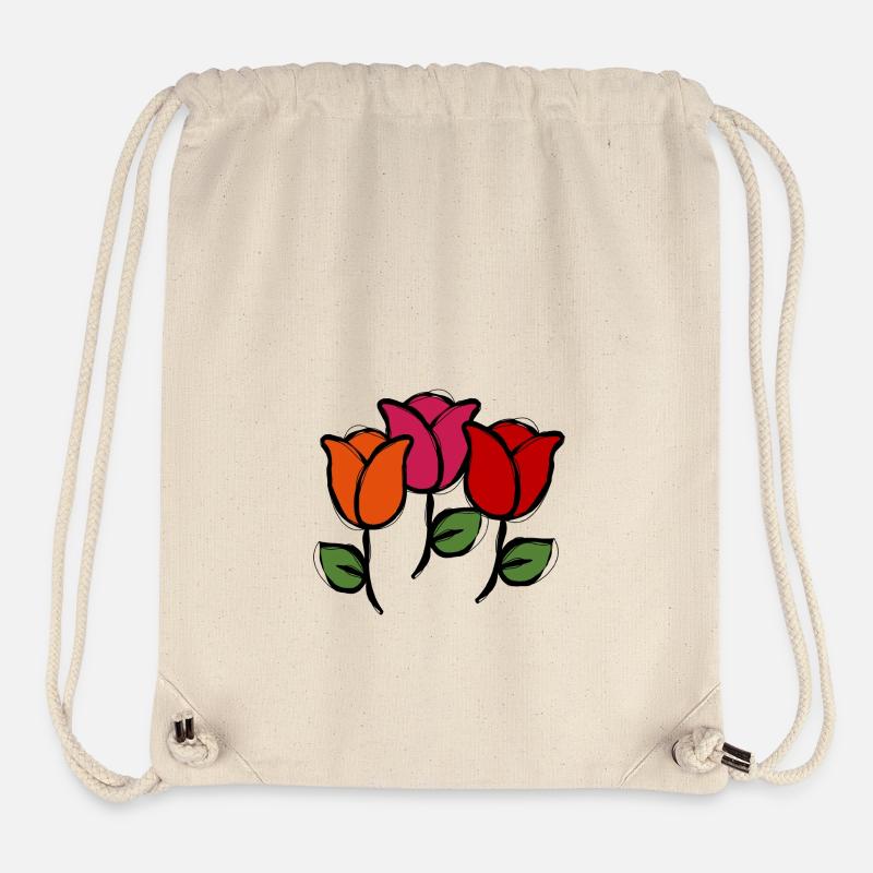Blumen - Stanley/Stella recycelter Gym Bag - Naturweiß
