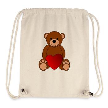 teddybaer teddy baer grizzly braunbaer schwarzbaer - Stanley/Stella recycelter Gym Bag - Naturweiß - Vorne