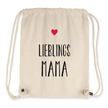 Mama Lieblingsmama Herz Geschenk Muttertag - Stanley/Stella recycelter Gym Bag - Naturweiß - Vorne