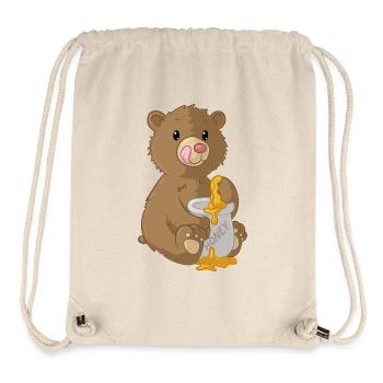 Cute cartoon bear - Stanley/Stella Recycled Gym Bag - natural - Front