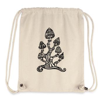 Magic mushrooms, wonderland, psychedelic, lsd - Stanley/Stella Recycled Gym Bag - natural - Front