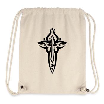 Croix, gothique, crucifix - Sac à cordon recyclé Stanley/Stella - blanc naturel - Devant