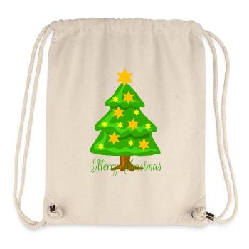 Sapin de Noël - Sac à cordon recyclé Stanley/Stella - blanc naturel - Devant