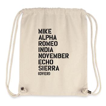 Mike Alpha Romeo India... over - MARINES - Stanley/Stella Recycled Gym Bag - natural - Front