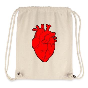 Herz - Stanley/Stella recycelter Gym Bag - Naturweiß - Vorne