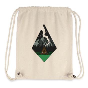 Cabin at the foot of the nocturnal mountains - Stanley/Stella Recycled Gym Bag - natural - Front