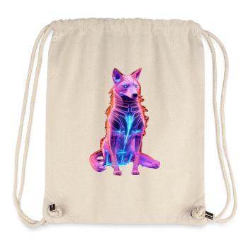 Neon Cyberwolf Art Design - Stanley/Stella Recycled Gym Bag - natural - Front