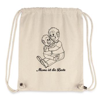 Mère, Enfant, Famille, Animal, Maman, Animal En Peluche - Sac à cordon recyclé Stanley/Stella - blanc naturel - Devant