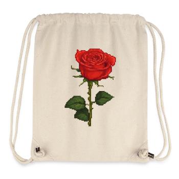 Pixelated Rose - Stanley/Stella Recycled Gym Bag - natural - Front