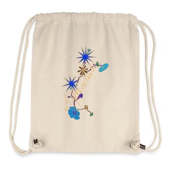 Aquarius – Magische Sternzeichen und Blumen - Stanley/Stella recycelter Gym Bag - Naturweiß - Vorne