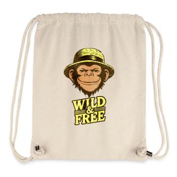 Free and wild - Stanley/Stella Recycled Gym Bag - natural - Front