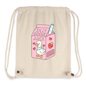 silly gooses juice cute goose drink - Stanley/Stella Recycled Gym Bag - natural - Front