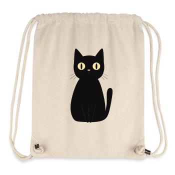 cute black cat - Stanley/Stella Recycled Gym Bag - natural - Front