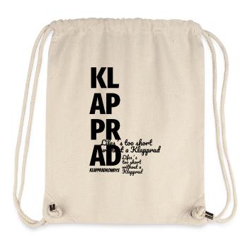 Klapprad Faltrad Geschenk Spruch Life´s too short - Stanley/Stella recycelter Gym Bag - Naturweiß - Vorne