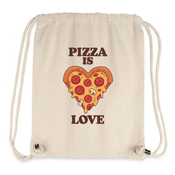 Pizza ist Liebe Zitat - Stanley/Stella recycelter Gym Bag - Naturweiß - Vorne