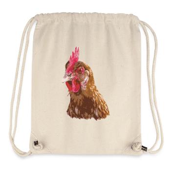 Hühnerillustration lebendigen Farben - Stanley/Stella recycelter Gym Bag - Naturweiß - Vorne