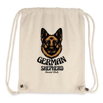 German Shepherd Social Club Vintage Dog Design - Stanley/Stella Recycled Gym Bag - natural - Front