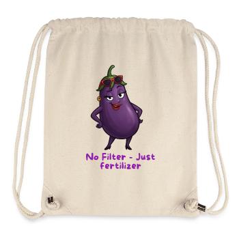Aubergine Diva Lunettes de Soleil Motif Caricature - Sac à cordon recyclé Stanley/Stella - blanc naturel - Devant